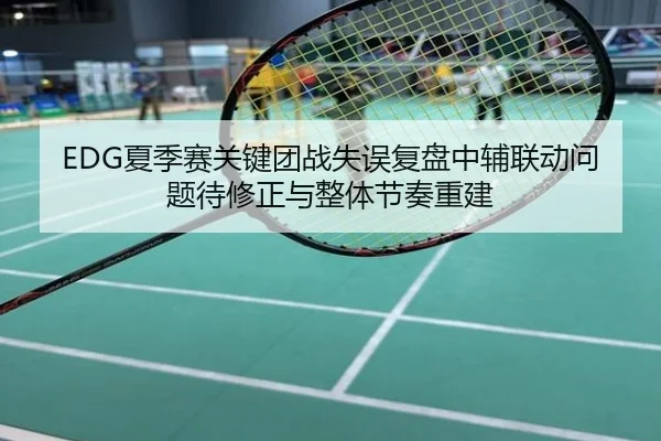 EDG夏季赛关键团战失误复盘中辅联动问题待修正与整体节奏重建